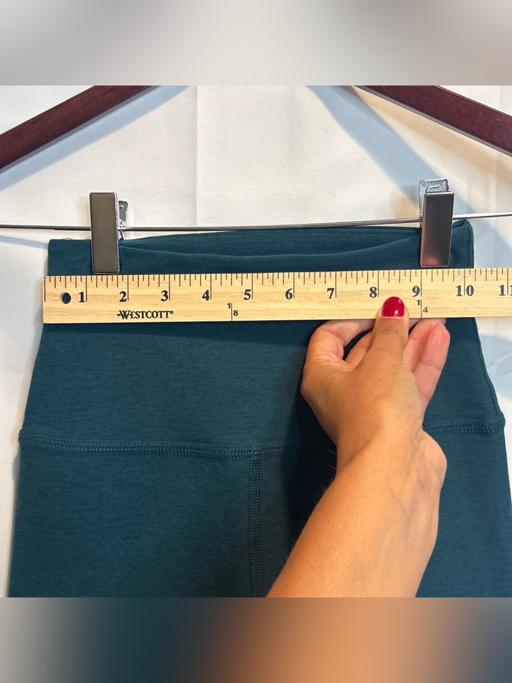 Beyond Yoga High-Waist Teal Bike Shorts - Picture 6 of 7